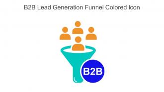 B2B Lead Generation Funnel Colored Icon In Powerpoint Pptx Png And Editable Eps Format