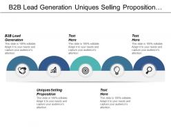 B2b lead generation unique selling proposition traditional marketing cpb