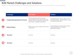 B2b market challenges and solutions segmentation approaches ppt portrait