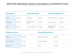 B2B Market Segmentation Based On Demographics And Situational Factors