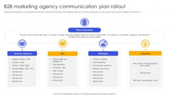 B2B Marketing Agency Communication Plan Rollout