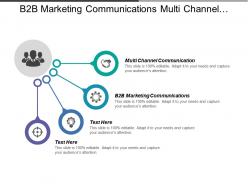 B2b marketing communications multi channel communication customers lean logistics cpb