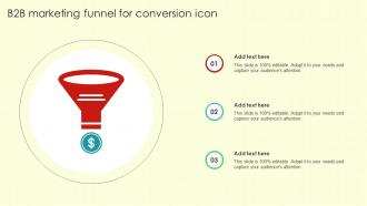 B2b Marketing Funnel For Conversion Icon