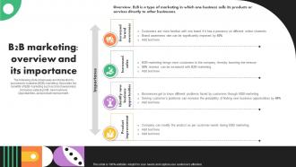 B2b Marketing Overview And Its Importance Business Marketing Strategies Mkt Ss V