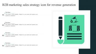 B2b Marketing Sales Strategy Icon For Revenue Generation