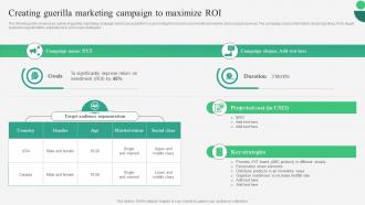 B2B Marketing Strategies Creating Guerilla Marketing Campaign To Maximize Roi MKT SS V