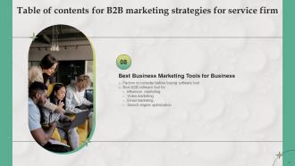 B2B Marketing Strategies For Service Firm Powerpoint Presentation Slides MKT CD V Content Ready Template