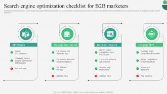 B2B Marketing Strategies Search Engine Optimization Checklist For B2B Marketers MKT SS V