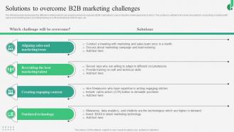 B2B Marketing Strategies Solutions To Overcome B2B Marketing Challenges MKT SS V