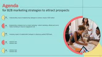 B2B Marketing Strategies To Attract Prospects Powerpoint Presentation Slides Template Captivating