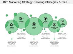 B2b marketing strategy showing strategies and plan with target audience value to the customer