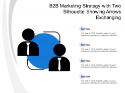 B2b Marketing Strategy With Two Silhouette Showing Arrows Exchanging