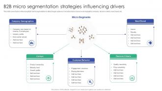 B2B Micro Segmentation Strategies Influencing Drivers