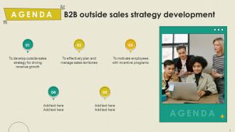B2B Outside Sales Strategy Development Powerpoint Presentation Slides SA CD Professional Customizable