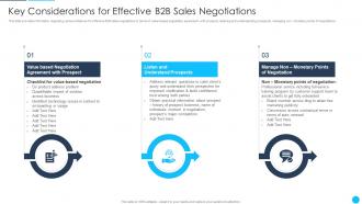 B2B Sales Best Practices Playbook Key Considerations For Effective B2B Sales Negotiations