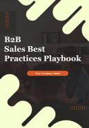B2B Sales Best Practices Playbook Report Sample Example Document
