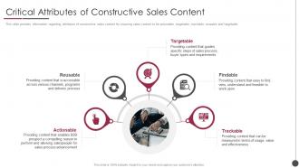 B2b Sales Content Management Playbook Critical Attributes Of Constructive Sales Content