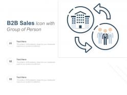 B2B Sales Icon With Group Of Person
