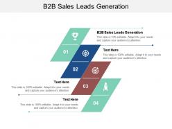 B2b sales leads generation ppt powerpoint presentation styles visual aids cpb