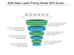 B2b sales leads pricing model seo social networking marketing channel cpb