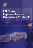 B2B Sales Representatives Guidelines Playbook Report Sample Example Document