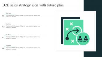 B2b Sales Strategy Icon With Future Plan