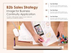 B2b sales strategy image for business continuity application infographic template