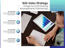 B2b sales strategy image for profit sharing arrangements partnerships infographic template