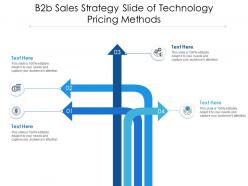 B2b sales strategy slide of technology pricing methods infographic template
