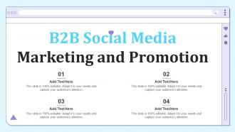 B2b Social Media Marketing And Promotion Ppt Styles Background Images