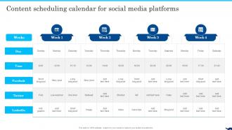 B2b Social Media Marketing For Lead Generation Content Scheduling Calendar For Social Media Platforms