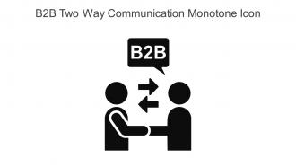B2B Two Way Communication Monotone Icon In Powerpoint Pptx Png And Editable Eps Format