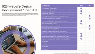 B2B Website Design Requirement Checklist
