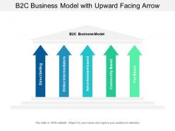 B2c Business Model With Upward Facing Arrow