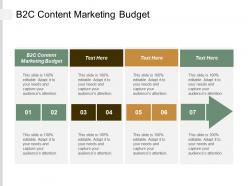 B2c content marketing budget ppt powerpoint presentation pictures graphic tips cpb