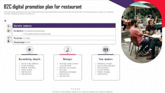 B2C Digital Promotion Plan For Restaurant