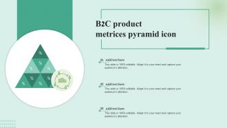 B2C product metrices pyramid icon