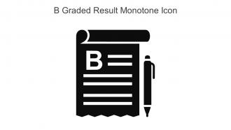 B Graded Result Monotone Icon In Powerpoint Pptx Png And Editable Eps Format