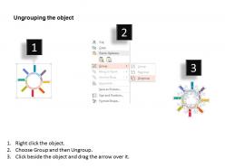 Ba eight staged circle of banners for process flow flat powerpoint design