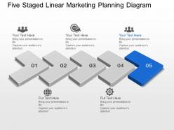 Ba five staged linear marketing planning diagram powerpoint template slide