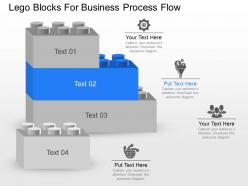 Ba lego blocks for business process flow powerpoint template