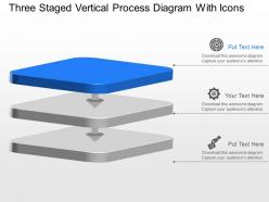 Ba three staged vertical process diagram with icons powerpoint template slide