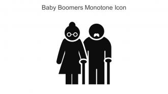 Baby Boomers Monotone Icon in powerpoint pptx png and editable eps format