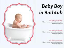 Baby boy in bathtub