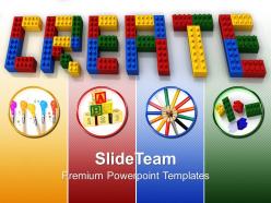 Baby building blocks powerpoint templates create word lego business ppt slides