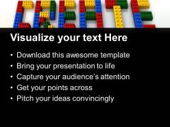 Baby building blocks powerpoint templates create word lego business ppt slides