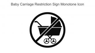 Baby Carriage Restriction Sign Monotone Icon In Powerpoint Pptx Png And Editable Eps Format