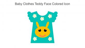 Baby Clothes Teddy Face Colored Icon In Powerpoint Pptx Png And Editable Eps Format