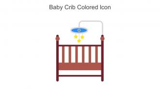 Baby Crib Colored Icon In Powerpoint Pptx Png And Editable Eps Format
