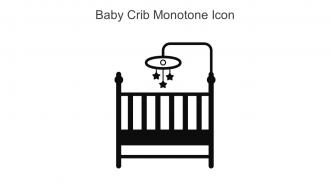 Baby Crib Monotone Icon In Powerpoint Pptx Png And Editable Eps Format